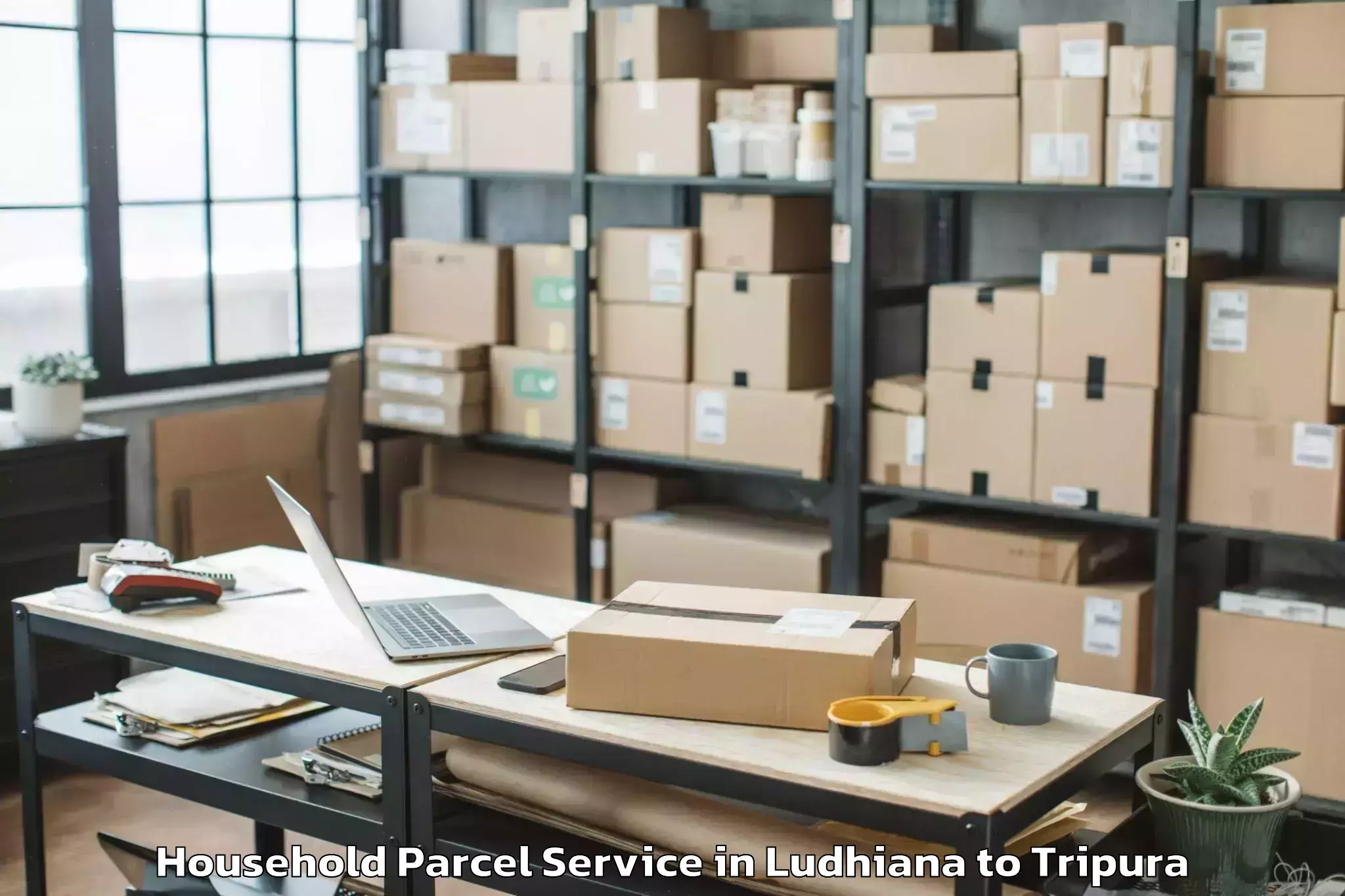 Book Ludhiana to Agartala Household Parcel Online